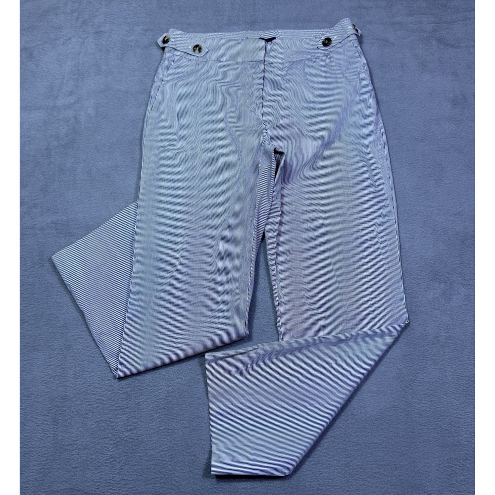 Piazza Sempione Pants Womens US 6 IT 42 Pinstripe Lightweight Made In Italy
